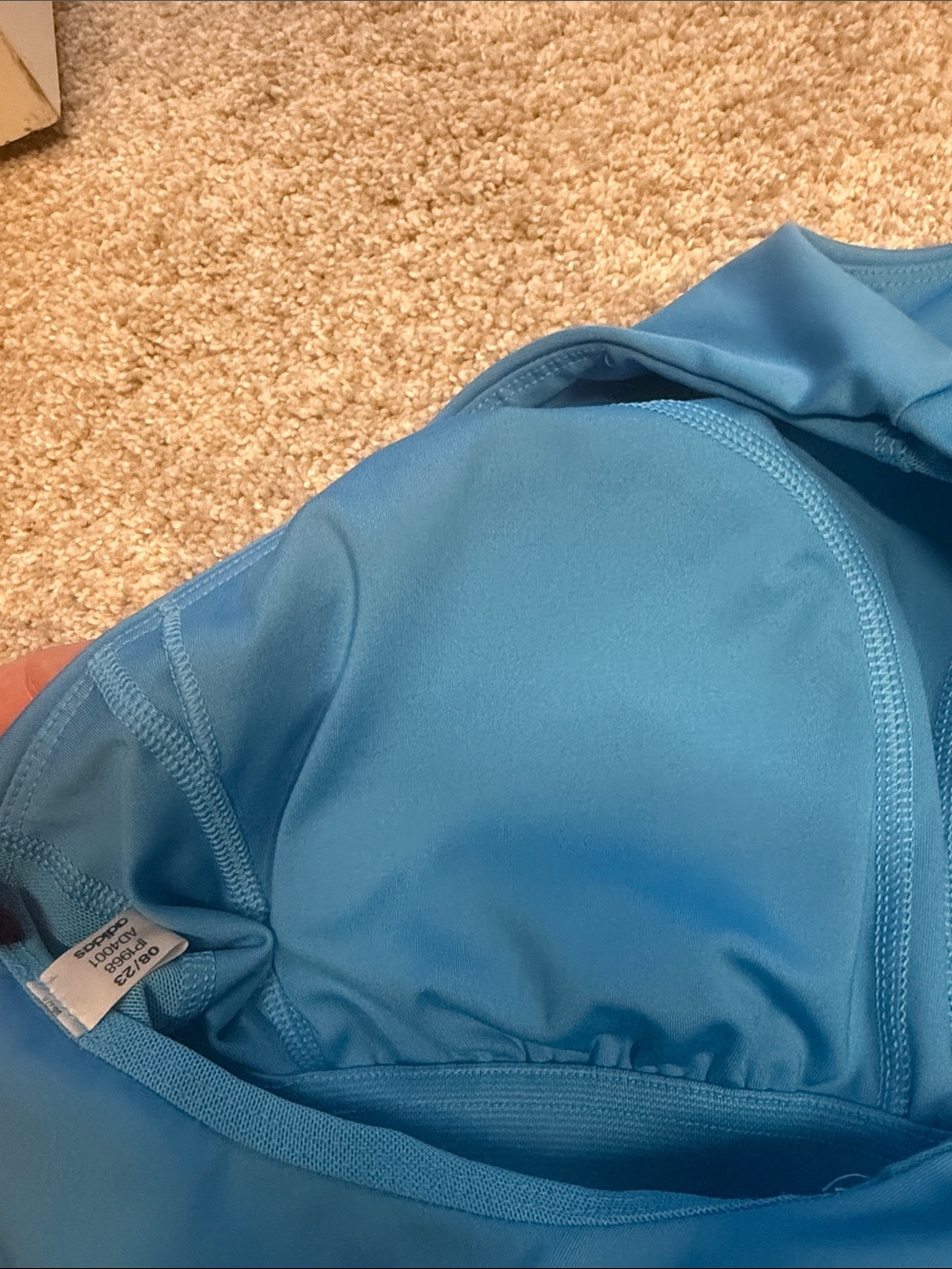 adidas Teal Racerback Performance Tank Top - Picture 5 of 5